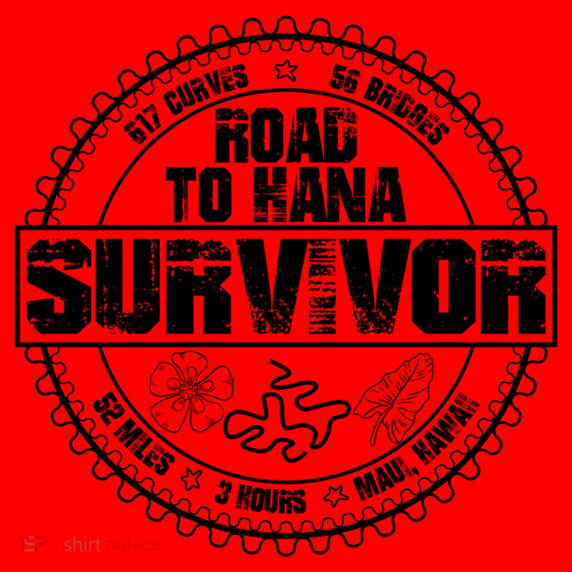 Road To Hana Survivor Curvy Palm Maui Hawaii Lover Gift Santa Hat
