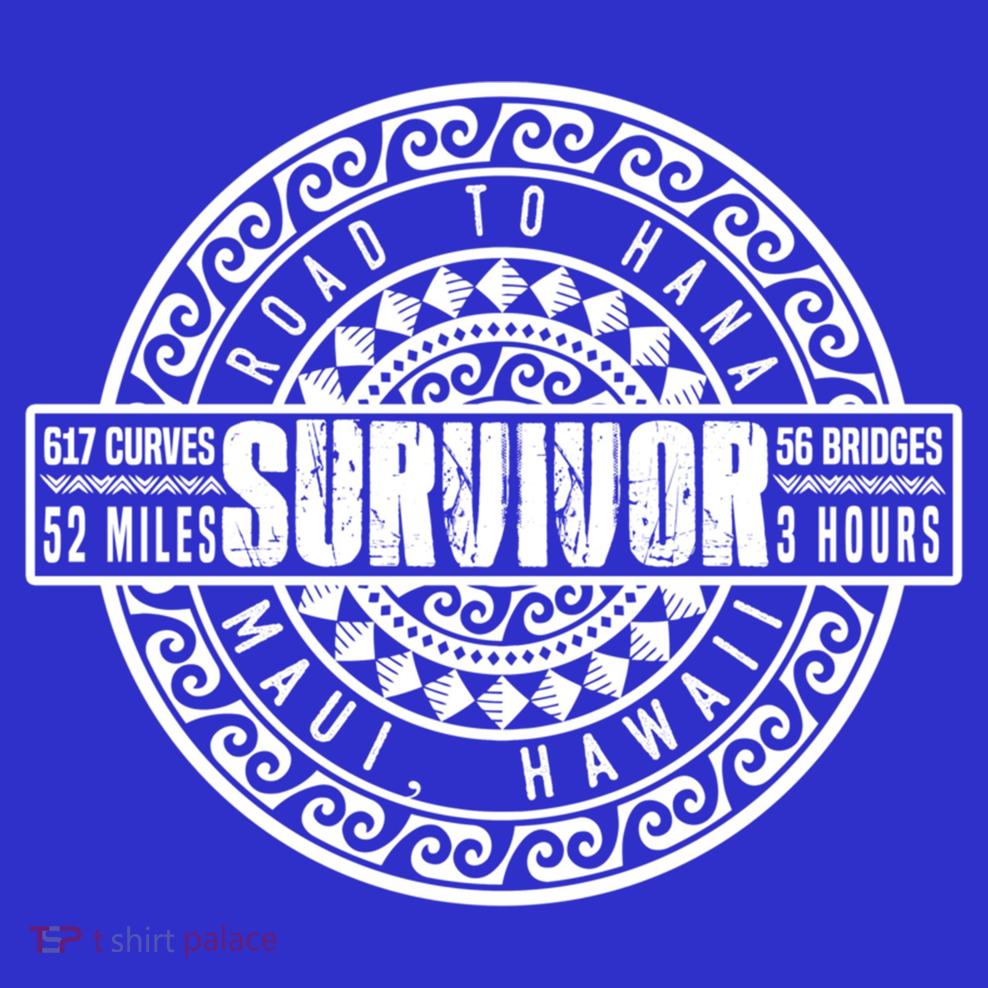 Road To Hana Survivor Curvy Palm Maui Hawaii Lover Gift T-Shirt