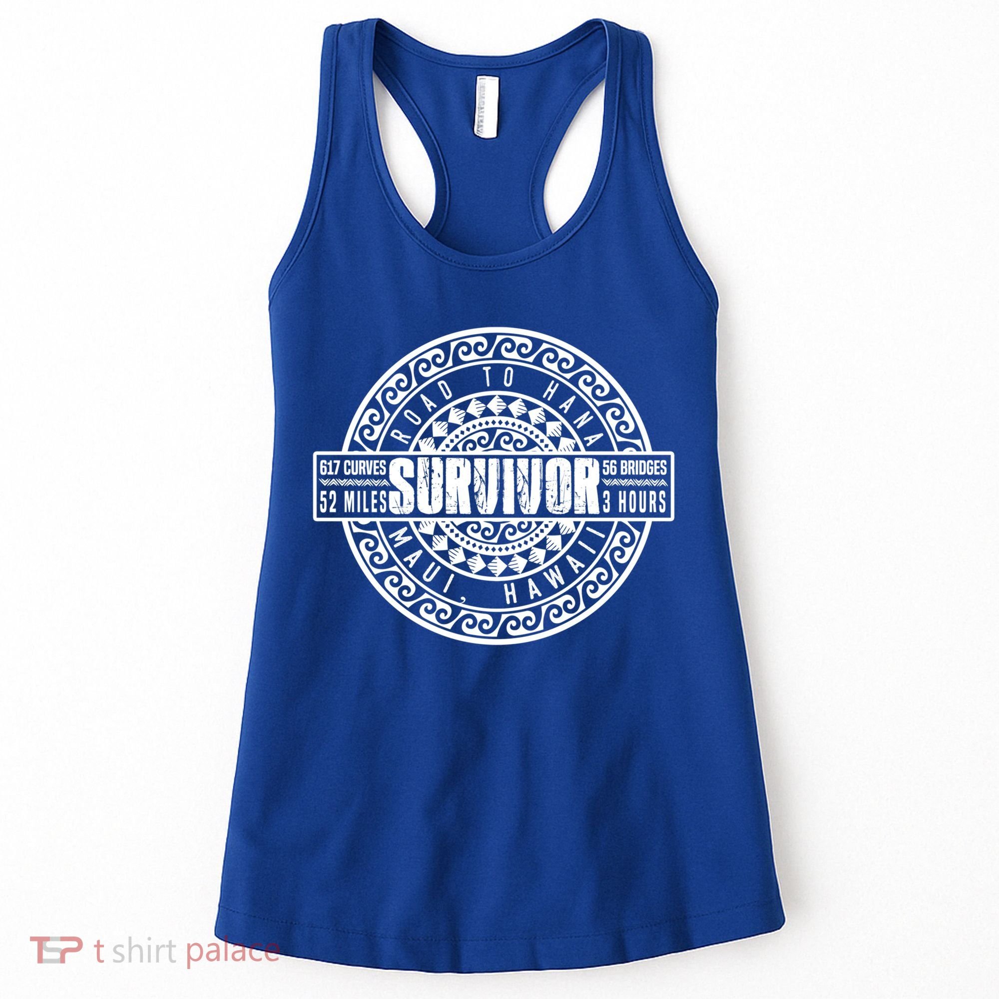 Road To Hana Survivor Curvy Palm Maui Hawaii Lover Gift Women's Tank Top