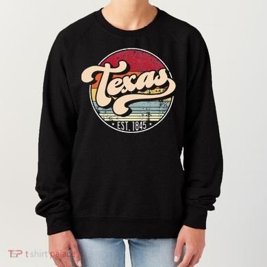 Retro Texas Home State Tx Cool 70s Style Sunset Women's Sweatshirt