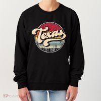 Retro Texas Home State Tx Cool 70s Style Sunset Women's Sweatshirt thumb 0