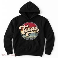 Retro Texas Home State Tx Cool 70s Style Sunset Hoodie thumb 0