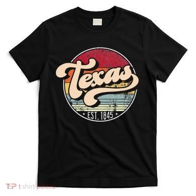 Retro Texas Home State Tx Cool 70s Style Sunset T-Shirt