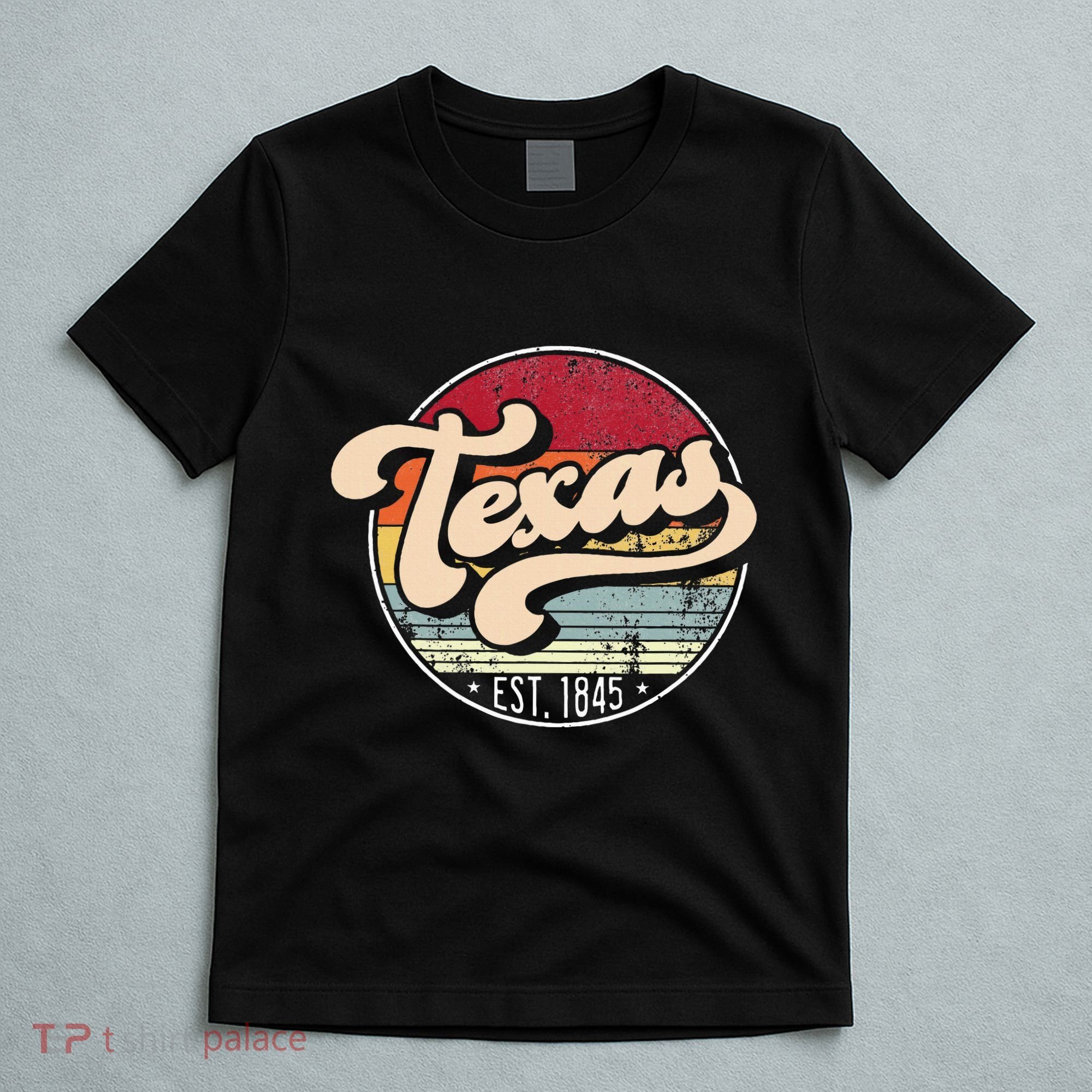 Retro Texas Home State Tx Cool 70s Style Sunset T-Shirt