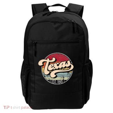 Retro Texas Home State Tx Cool 70s Style Sunset Backpack