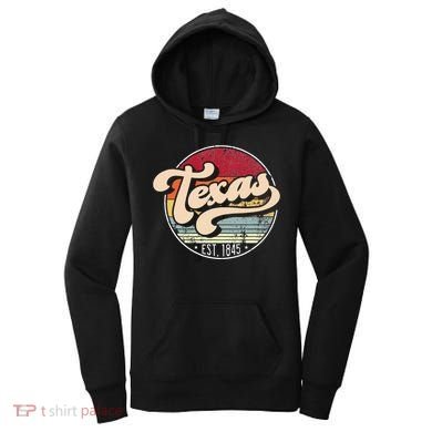 Retro Texas Home State Tx Cool 70s Style Sunset Women's Hoodie