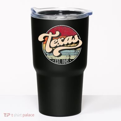 Retro Texas Home State Tx Cool 70s Style Sunset Tumbler