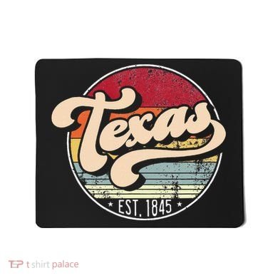 Retro Texas Home State Tx Cool 70s Style Sunset Mousepad