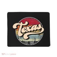 Retro Texas Home State Tx Cool 70s Style Sunset Mousepad thumb 0