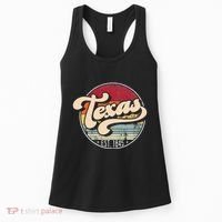 Retro Texas Home State Tx Cool 70s Style Sunset Women's Tank Top thumb 0