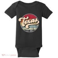 Retro Texas Home State Tx Cool 70s Style Sunset Baby Bodysuit thumb 0