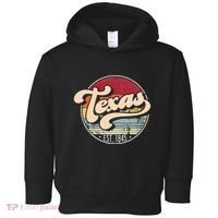 Retro Texas Home State Tx Cool 70s Style Sunset Toddler Hoodie thumb 0