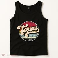 Retro Texas Home State Tx Cool 70s Style Sunset Tank Top thumb 2