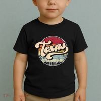 Retro Texas Home State Tx Cool 70s Style Sunset Toddler T-Shirt thumb 2