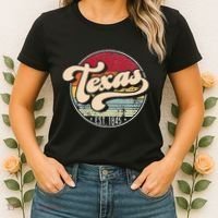 Retro Texas Home State Tx Cool 70s Style Sunset Women's T-Shirt thumb 2