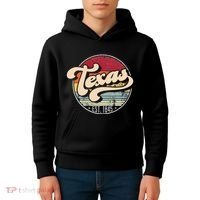 Retro Texas Home State Tx Cool 70s Style Sunset Kids Hoodie thumb 4