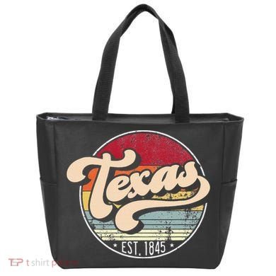 Retro Texas Home State Tx Cool 70s Style Sunset Tote Bag