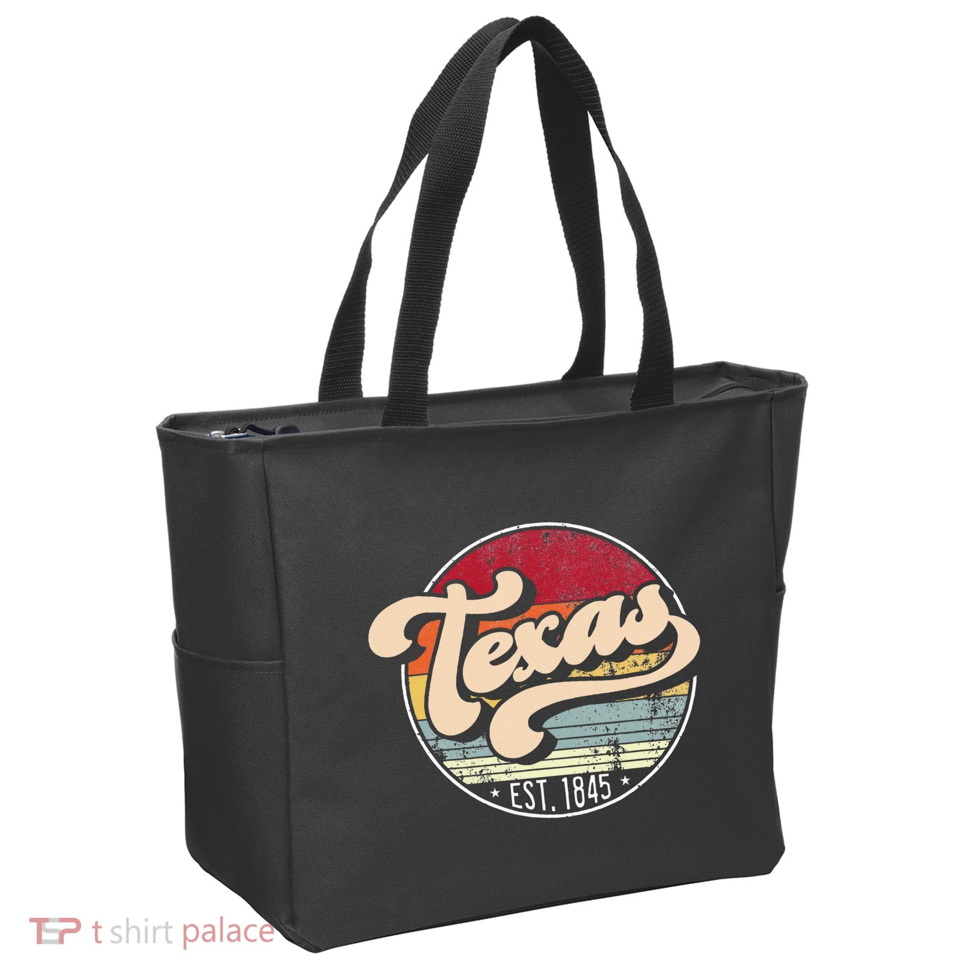 Retro Texas Home State Tx Cool 70s Style Sunset Tote Bag