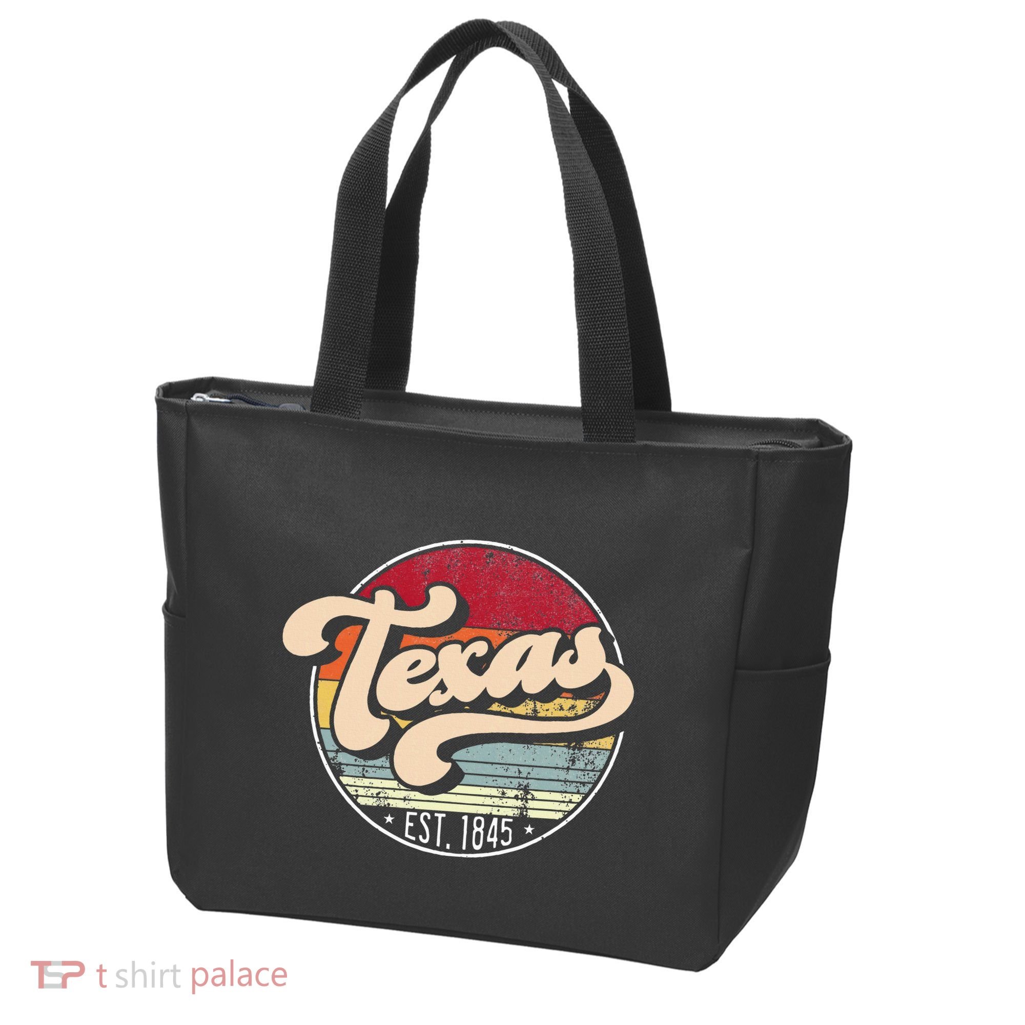 Retro Texas Home State Tx Cool 70s Style Sunset Tote Bag