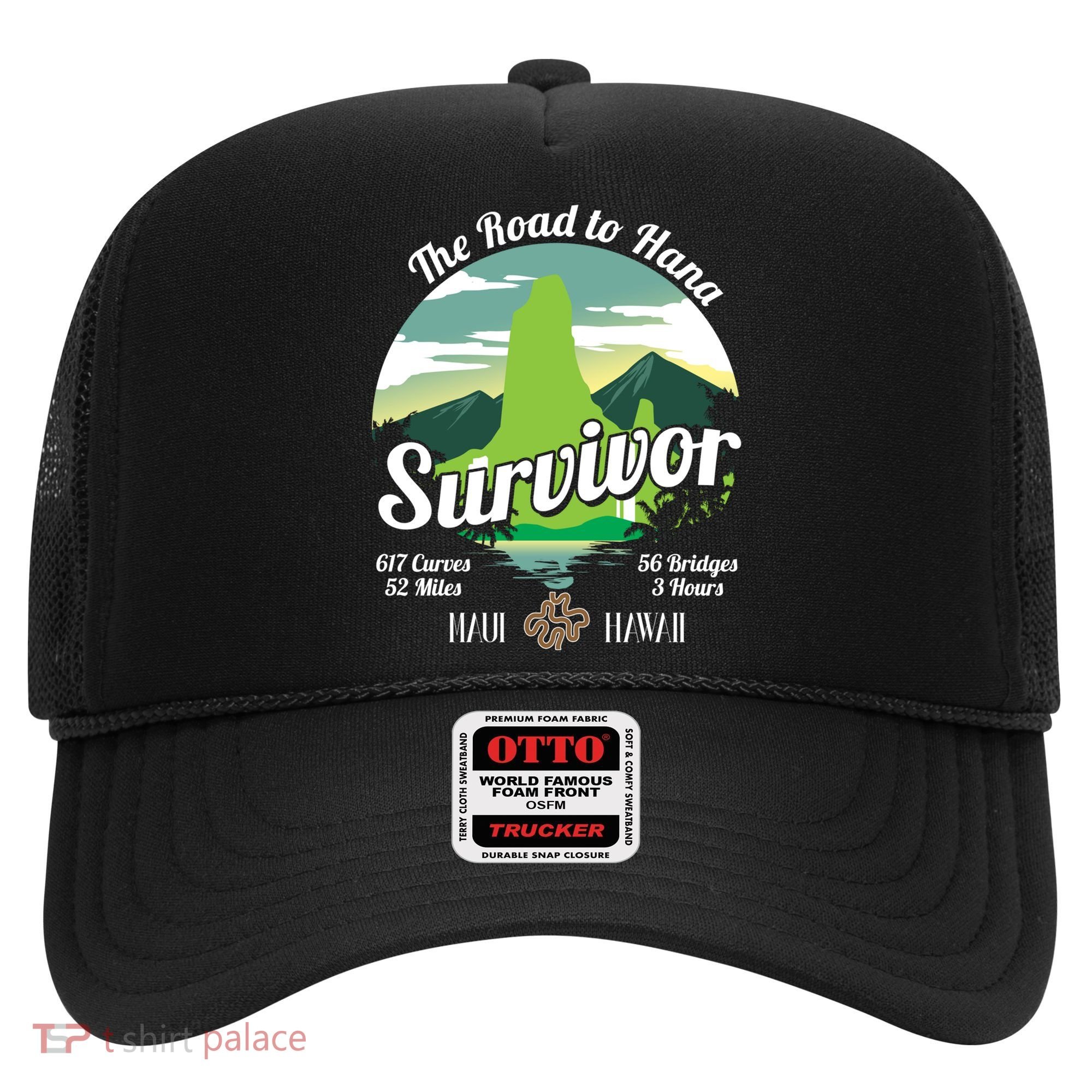 Road To Hana Survivor Curvy Palm Maui Hawaii Lover Gift Hat