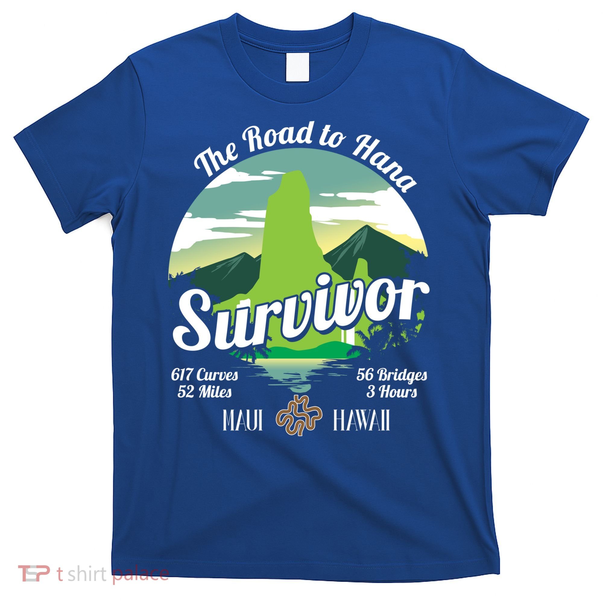 Road To Hana Survivor Curvy Palm Maui Hawaii Lover Gift T-Shirt