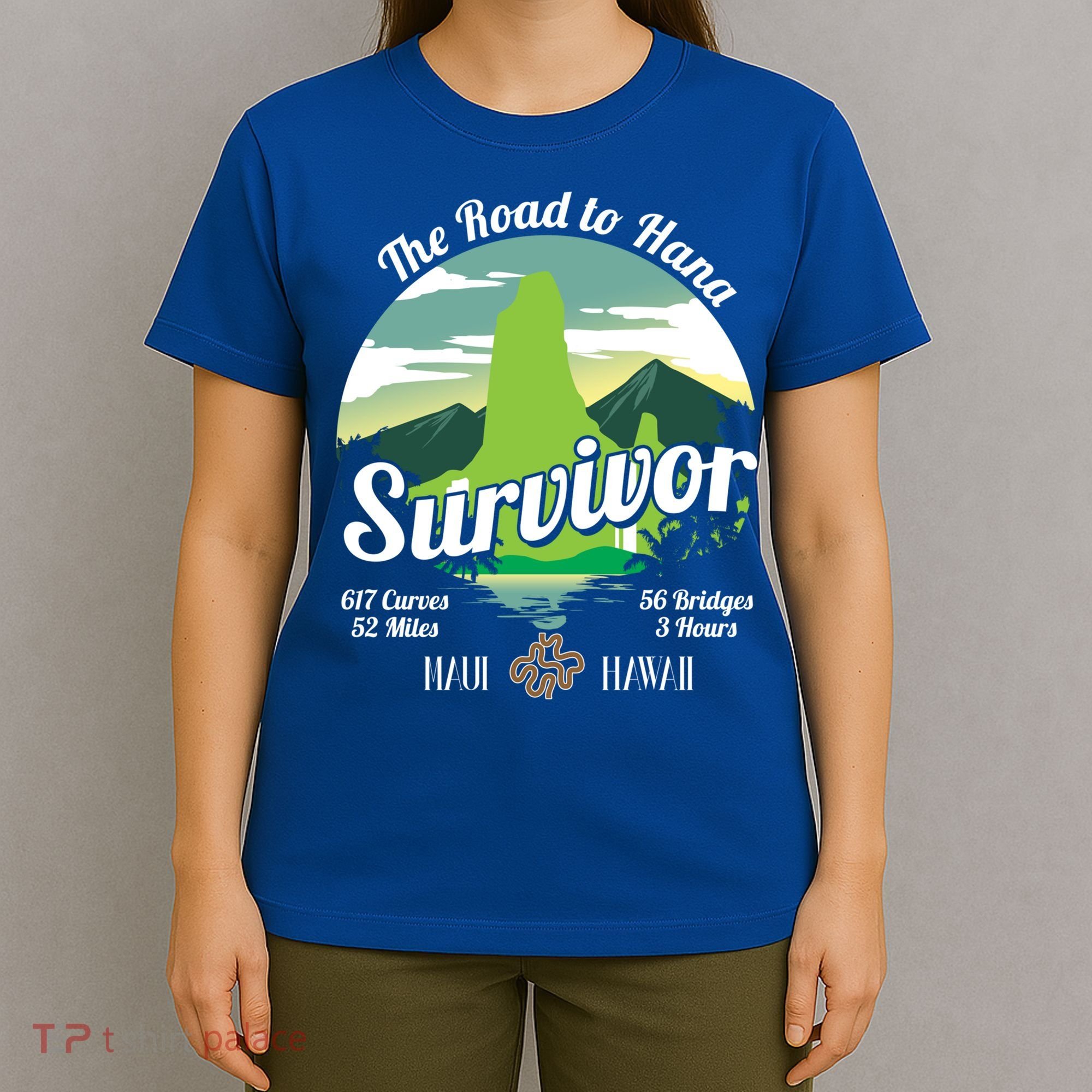 Road To Hana Survivor Curvy Palm Maui Hawaii Lover Gift T-Shirt