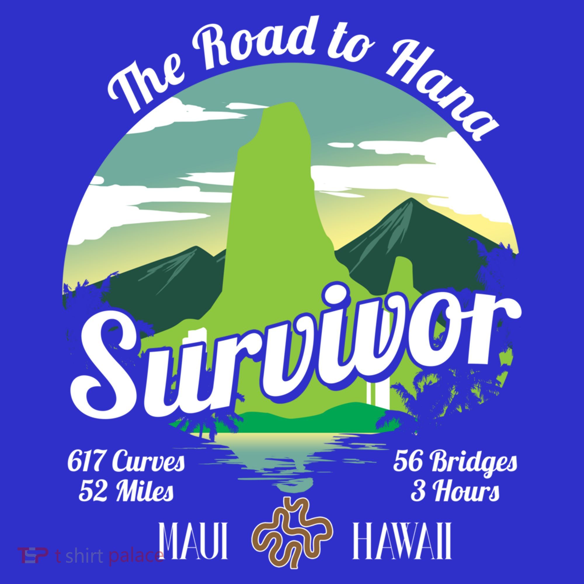 Road To Hana Survivor Curvy Palm Maui Hawaii Lover Gift Women's Tank Top