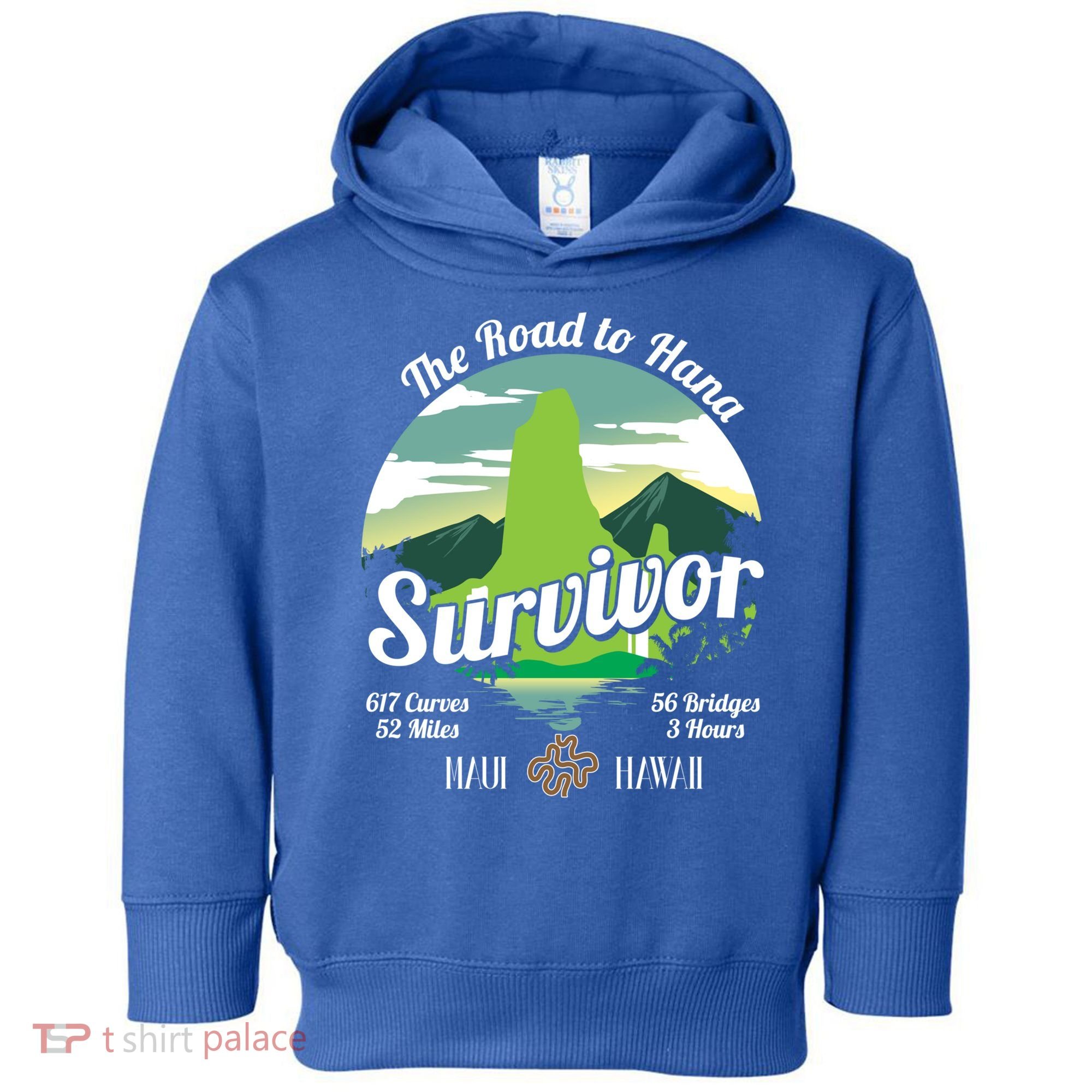 Road To Hana Survivor Curvy Palm Maui Hawaii Lover Gift Toddler Hoodie