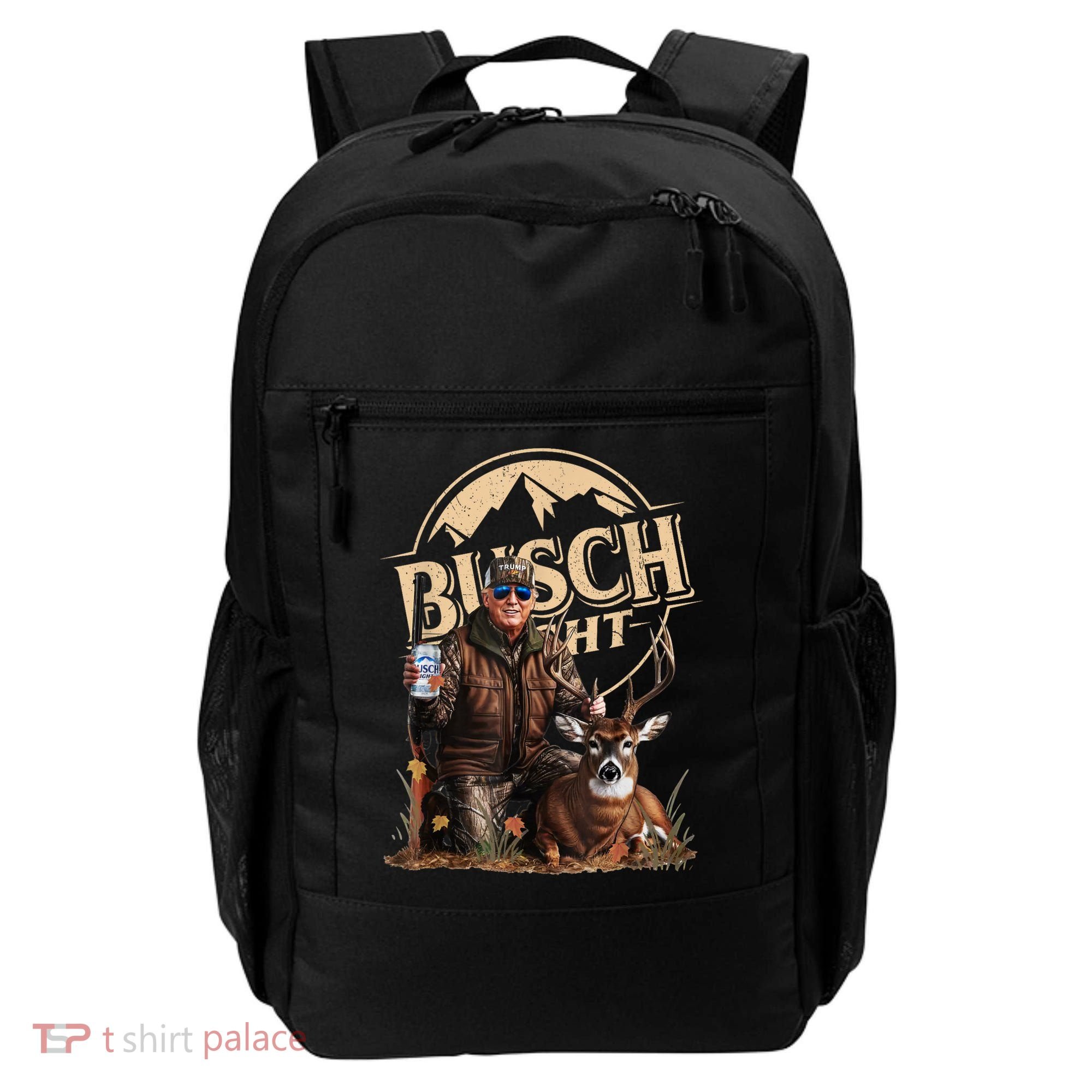 Retro Trump Hunting Deer Funny Beer Drinking Beer Hunting Backpack