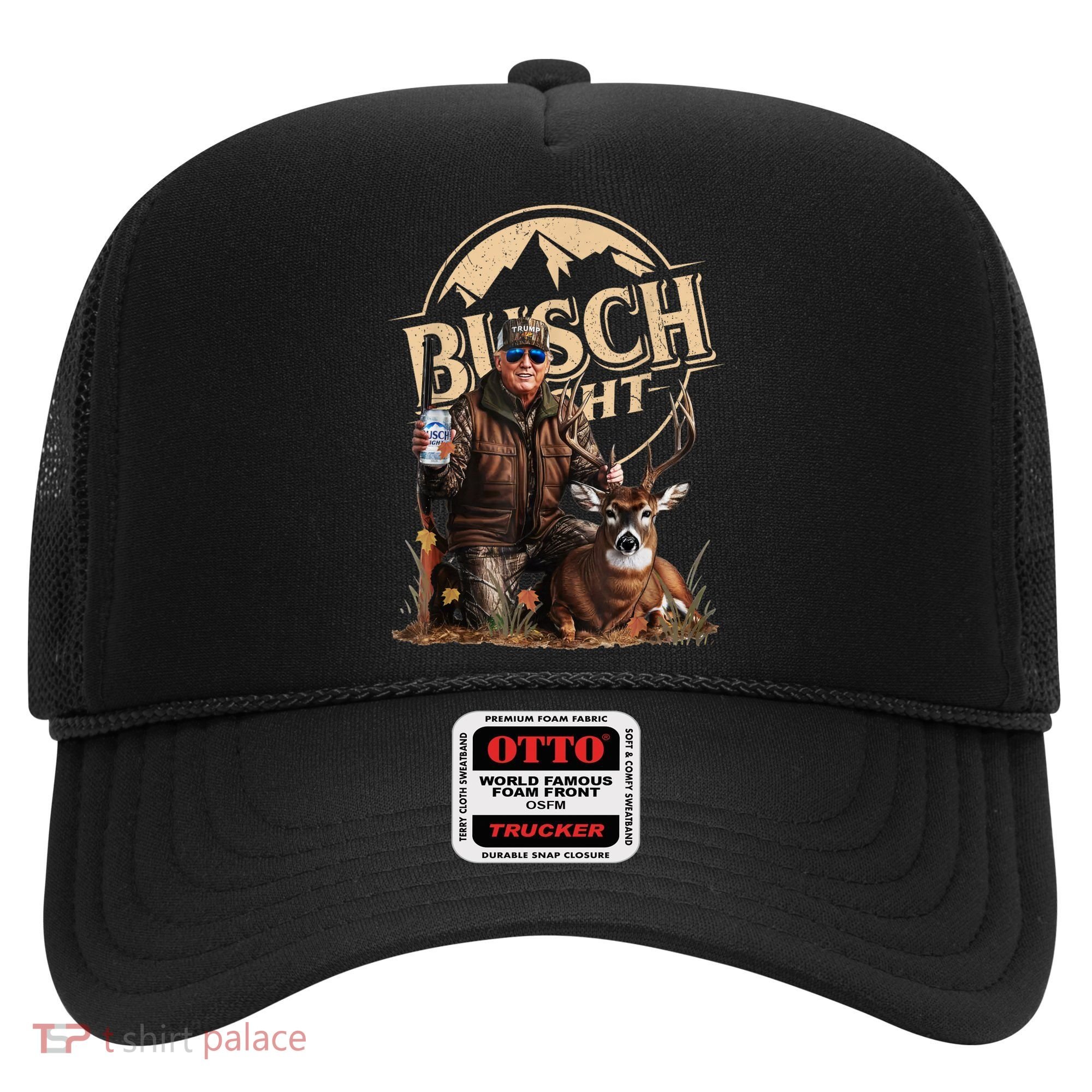 Retro Trump Hunting Deer Funny Beer Drinking Beer Hunting Hat