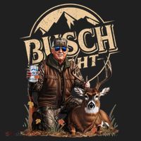 Retro Trump Hunting Deer Funny Beer Drinking Beer Hunting Golf Towel thumb 3