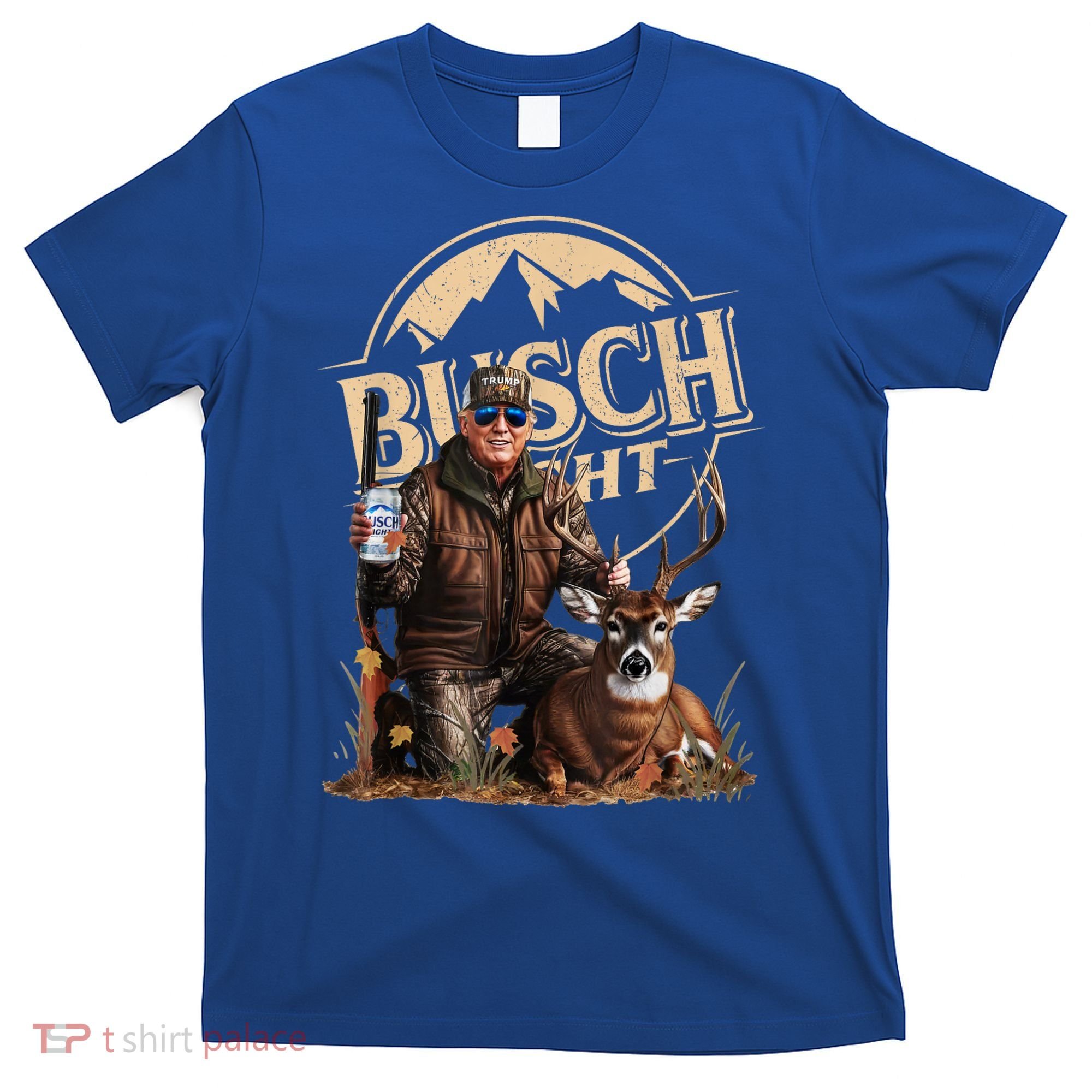 Retro Trump Hunting Deer Funny Beer Drinking Beer Hunting T-Shirt