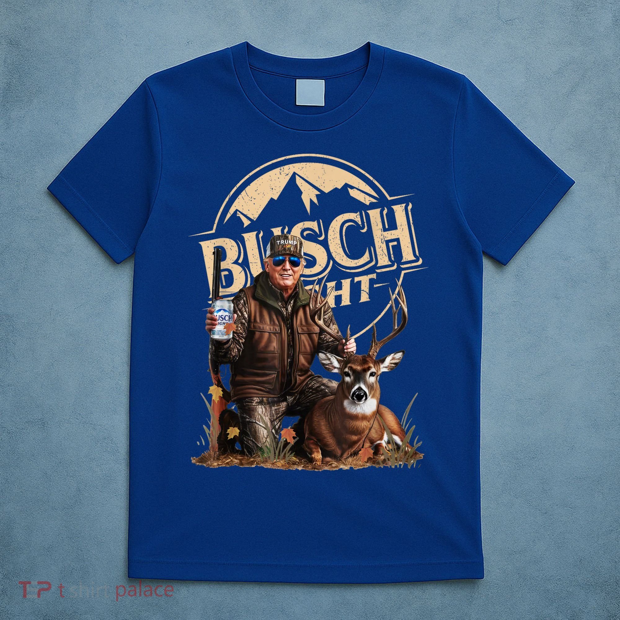 Retro Trump Hunting Deer Funny Beer Drinking Beer Hunting T-Shirt