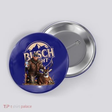 Retro Trump Hunting Deer Funny Beer Drinking Beer Hunting Button
