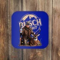 Retro Trump Hunting Deer Funny Beer Drinking Beer Hunting Coaster thumb 0