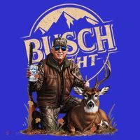 Retro Trump Hunting Deer Funny Beer Drinking Beer Hunting Mousepad thumb 1