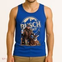 Retro Trump Hunting Deer Funny Beer Drinking Beer Hunting Tank Top thumb 3