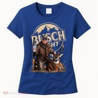 Retro Trump Hunting Deer Funny Beer Drinking Beer Hunting Women's T-Shirt thumb 0