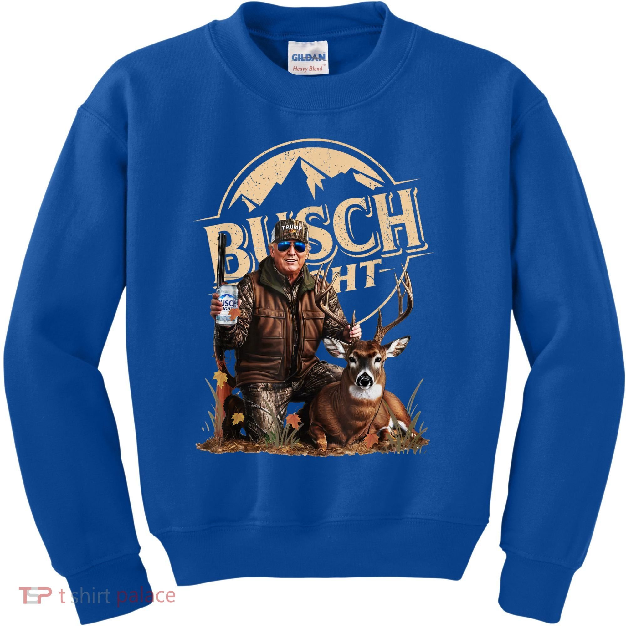 Retro Trump Hunting Deer Funny Beer Drinking Beer Hunting Kids Sweatshirt
