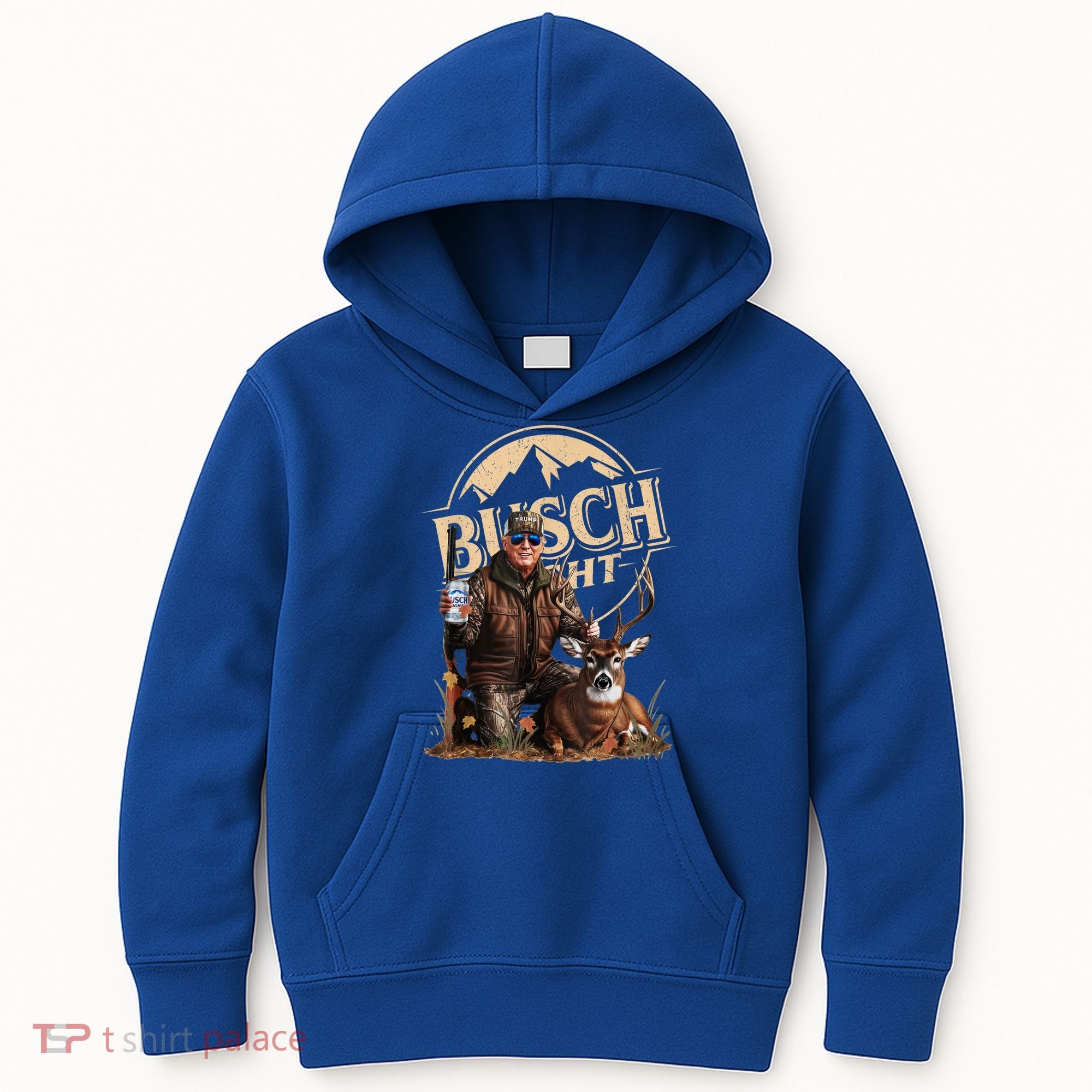 Retro Trump Hunting Deer Funny Beer Drinking Beer Hunting Kids Hoodie