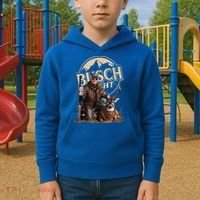 Retro Trump Hunting Deer Funny Beer Drinking Beer Hunting Kids Hoodie thumb 2