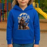 Retro Trump Hunting Deer Funny Beer Drinking Beer Hunting Kids Hoodie thumb 3