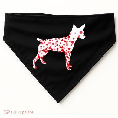 Rat Terrier Heart Dog Valentine's Day Gift USA-Made Doggie Bandana