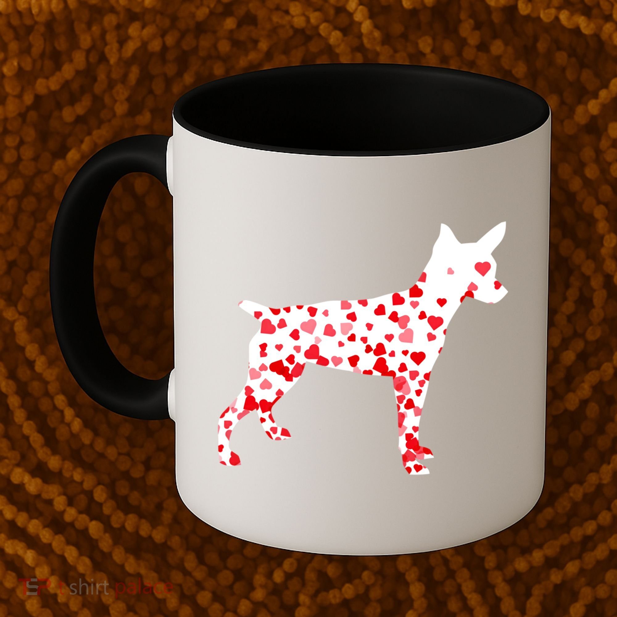 Rat Terrier Heart Dog Valentine's Day Gift Coffee Mug
