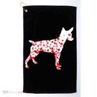 Rat Terrier Heart Dog Valentine's Day Gift Golf Towel thumb 0