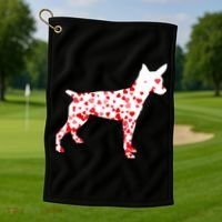 Rat Terrier Heart Dog Valentine's Day Gift Golf Towel thumb 1