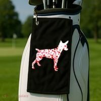 Rat Terrier Heart Dog Valentine's Day Gift Golf Towel thumb 2