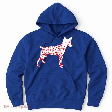 Rat Terrier Heart Dog Valentine's Day Gift Hoodie