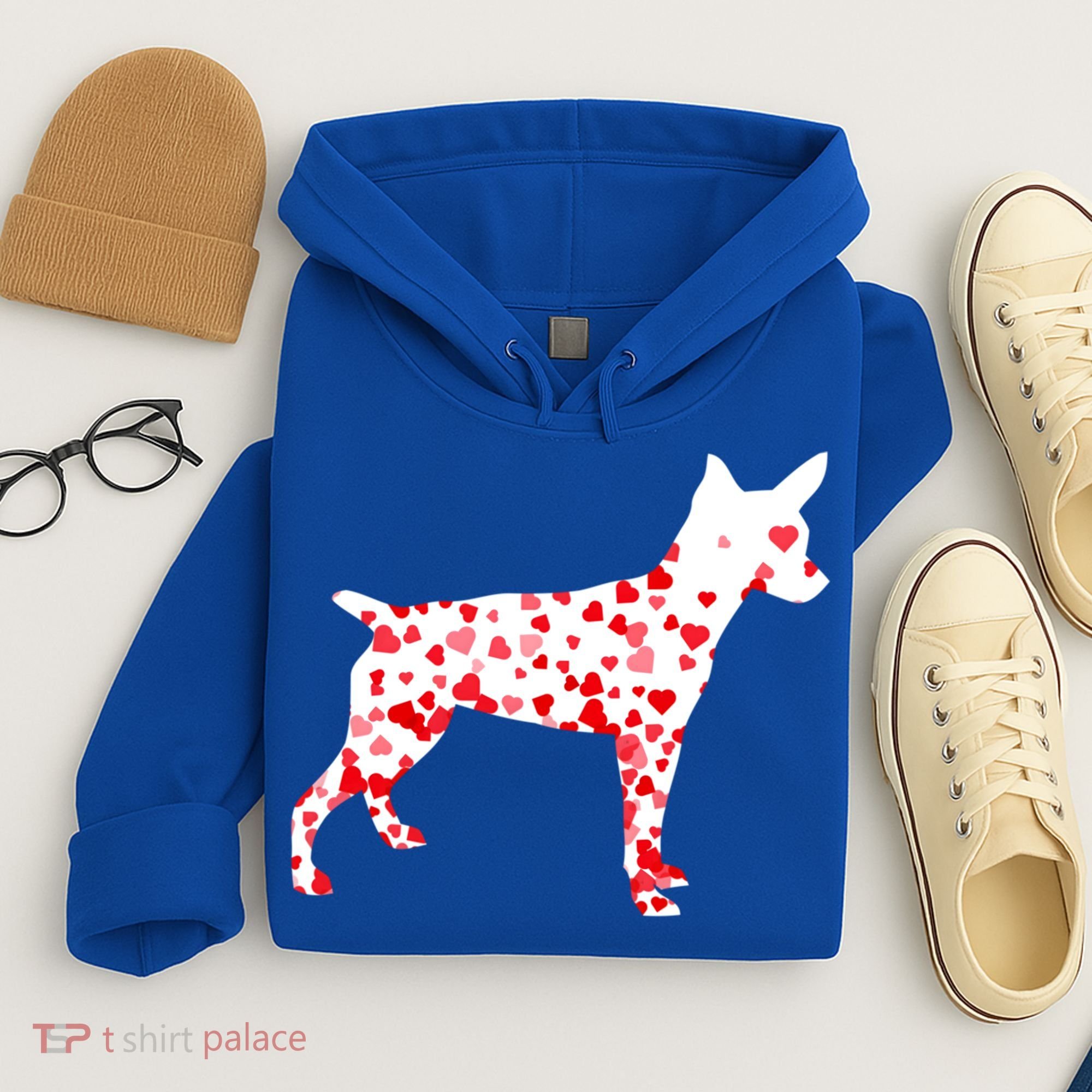 Rat Terrier Heart Dog Valentine's Day Gift Hoodie