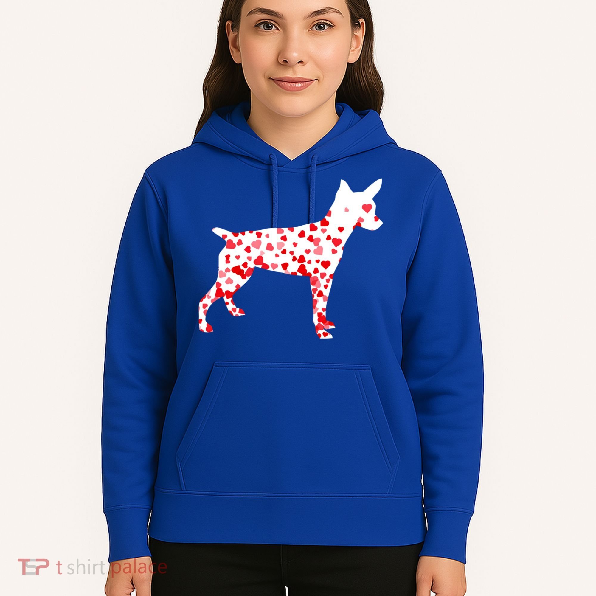 Rat Terrier Heart Dog Valentine's Day Gift Hoodie